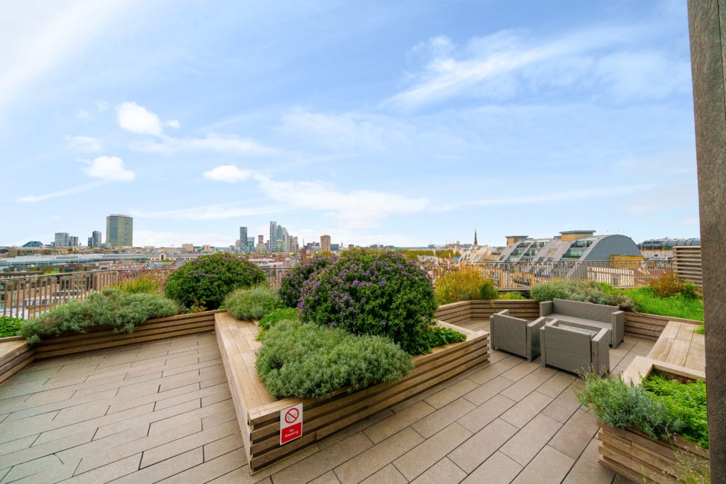 outdoor image of a facility rooftop in london